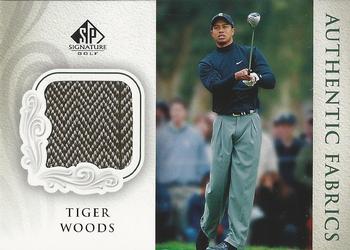 2004 SP Signature - Authentic Fabrics #AF-TW Tiger Woods Front