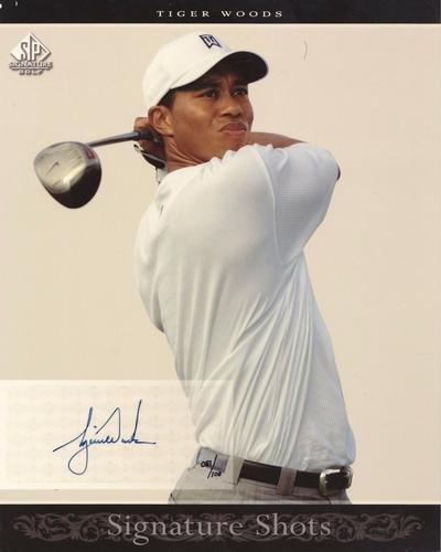 2005 SP Signature Golf - Signature Shots Portrait #SSP2 Tiger Woods Front