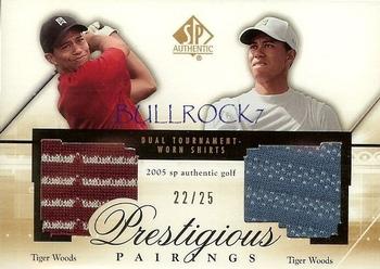 2005 SP Authentic - Prestigious Pairings #PP3 Tiger Woods Front