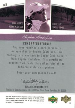 2004 SP Signature - Endorsements of Excellence #A18 Sophie Gustafson Back