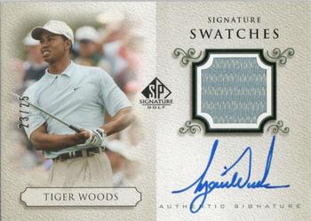 2004 SP Signature - Signature Swatches #SS-TW5 Tiger Woods Front