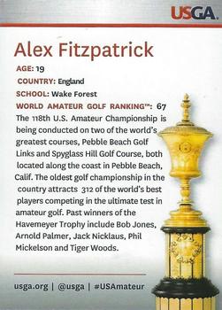 2018 USGA U.S. Amateur #NNO Alex Fitzpatrick Back