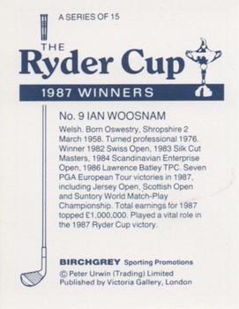 1987 Birchgrey The Ryder Cup #9 Ian Woosnam Back