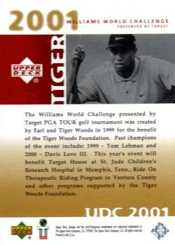 2001 Upper Deck Williams World Challenge #NNO Tiger Woods Back