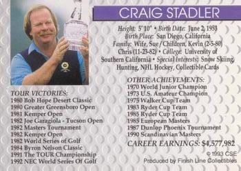 1993 Finish Line Craig Stadler #NNO Craig Stadler Back