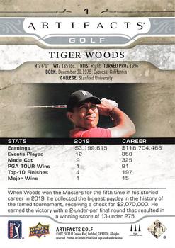 2021 Upper Deck Artifacts #1 Tiger Woods Back