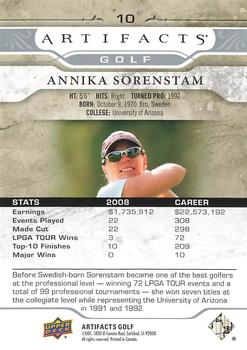 2021 Upper Deck Artifacts #10 Annika Sorenstam Back