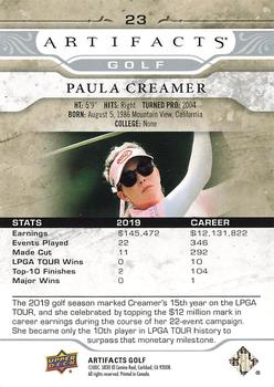 2021 Upper Deck Artifacts #23 Paula Creamer Back