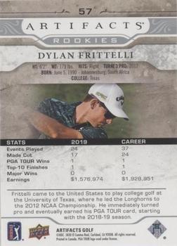 2021 Upper Deck Artifacts #57 Dylan Frittelli Back
