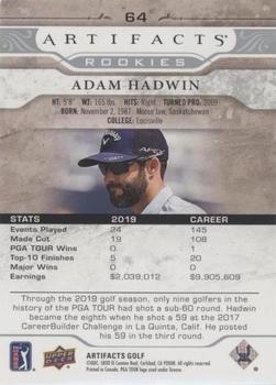 2021 Upper Deck Artifacts #64 Adam Hadwin Back