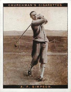 1928 Churchman's Famous Golfers 2nd Series (Large) #9 Alexander Simpson Front