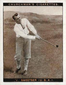 1928 Churchman's Famous Golfers 2nd Series (Large) #10 Jess Sweetser Front