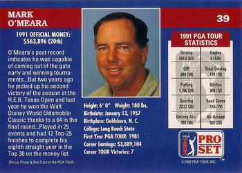 1992 Pro Set PGA Tour The Honda Classic #39 Mark O'Meara Back