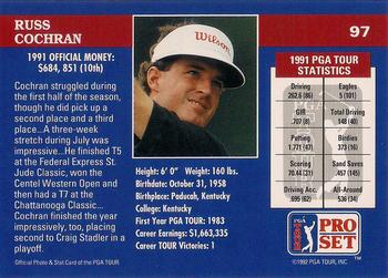 1992 Pro Set PGA Tour The Honda Classic #97 Russ Cochran Back