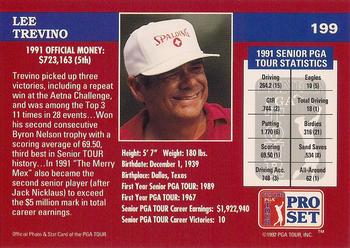 1992 Pro Set PGA Tour The Honda Classic #199 Lee Trevino Back