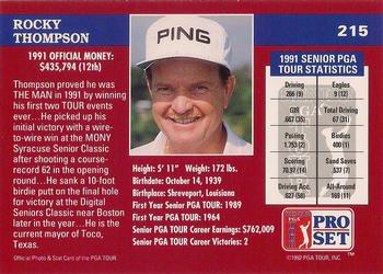 1992 Pro Set PGA Tour The Honda Classic #215 Rocky Thompson Back