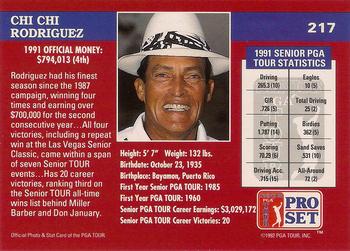 1992 Pro Set PGA Tour The Honda Classic #217 Chi Chi Rodriguez Back