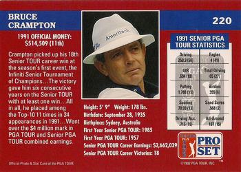 1992 Pro Set PGA Tour The Honda Classic #220 Bruce Crampton Back