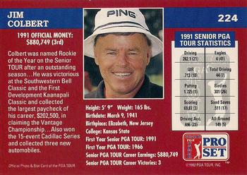1992 Pro Set PGA Tour The Honda Classic #224 Jim Colbert Back