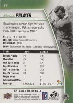 2021 SP Game Used #20 Arnold Palmer Back