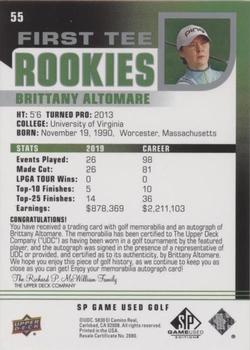 2021 SP Game Used #55 Brittany Altomare Back