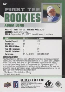 2021 SP Game Used #62 Adam Long Back