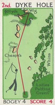 1933 Churchman's Can You Beat Bogey at St. Andrews #4 2nd Dyke Hole Front