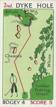 1933 Churchman's Can You Beat Bogey at St. Andrews #5 2nd Dyke Hole Front