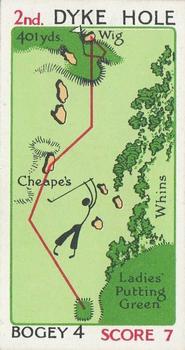 1933 Churchman's Can You Beat Bogey at St. Andrews #6 2nd Dyke Hole Front