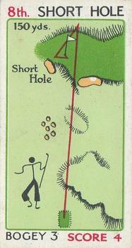 1933 Churchman's Can You Beat Bogey at St. Andrews #23 8th Short Hole Front