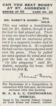 1933 Churchman's Can You Beat Bogey at St. Andrews #24 8th Short Hole Back