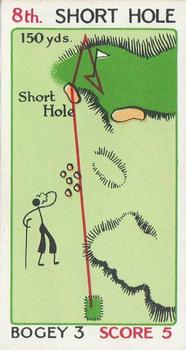 1933 Churchman's Can You Beat Bogey at St. Andrews #24 8th Short Hole Front