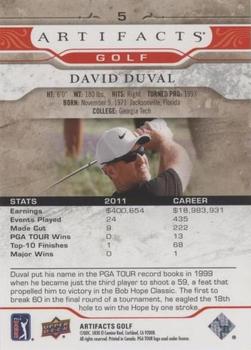 2021 Upper Deck Artifacts - Red #5 David Duval Back