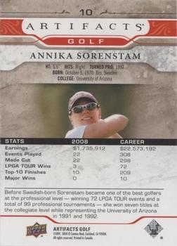 2021 Upper Deck Artifacts - Red #10 Annika Sorenstam Back