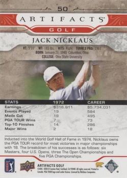 2021 Upper Deck Artifacts - Red #50 Jack Nicklaus Back