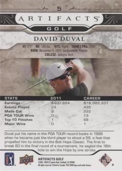 2021 Upper Deck Artifacts - Black #5 David Duval Back