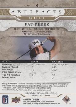 2021 Upper Deck Artifacts - Gold Spectrum Autographs #4 Pat Perez Back