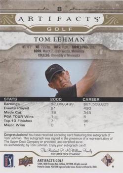 2021 Upper Deck Artifacts - Gold Spectrum Autographs #8 Tom Lehman Back
