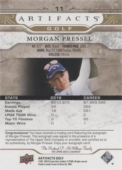 2021 Upper Deck Artifacts - Gold Spectrum Autographs #11 Morgan Pressel Back