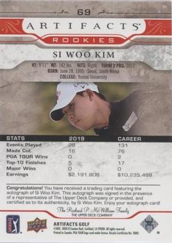 2021 Upper Deck Artifacts - Red Autographs #69 Si Woo Kim Back