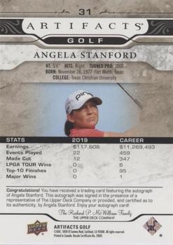2021 Upper Deck Artifacts - Black Autographs #31 Angela Stanford Back