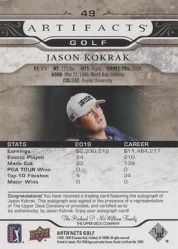 2021 Upper Deck Artifacts - Black Autographs #49 Jason Kokrak Back