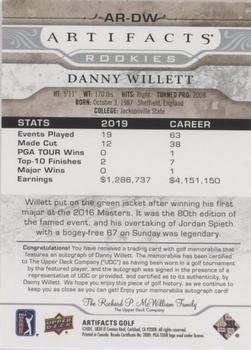 2021 Upper Deck Artifacts - Rookies Auto-Memorabilia #AR-DW Danny Willett Back