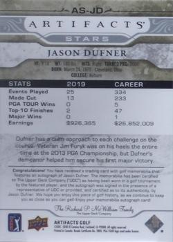 2021 Upper Deck Artifacts - Stars Auto-Memorabilia #AS-JD Jason Dufner Back
