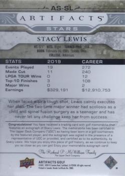 2021 Upper Deck Artifacts - Stars Auto-Memorabilia #AS-SL Stacy Lewis Back