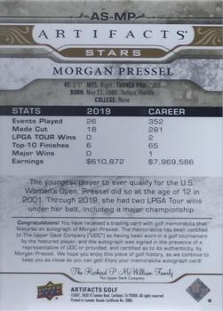 2021 Upper Deck Artifacts - Stars Auto-Memorabilia Gold #AS-MP Morgan Pressel Back