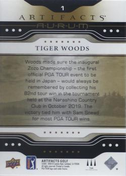 2021 Upper Deck Artifacts - Aurum #1 Tiger Woods Back