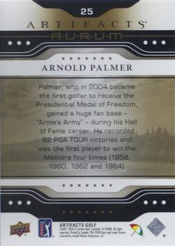 2021 Upper Deck Artifacts - Aurum #25 Arnold Palmer Back