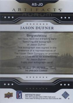 2021 Upper Deck Artifacts - Aurum Signatures #AS-JD Jason Dufner Back