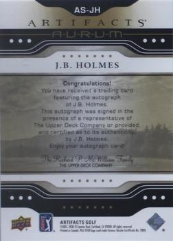 2021 Upper Deck Artifacts - Aurum Signatures #AS-JH J.B. Holmes Back